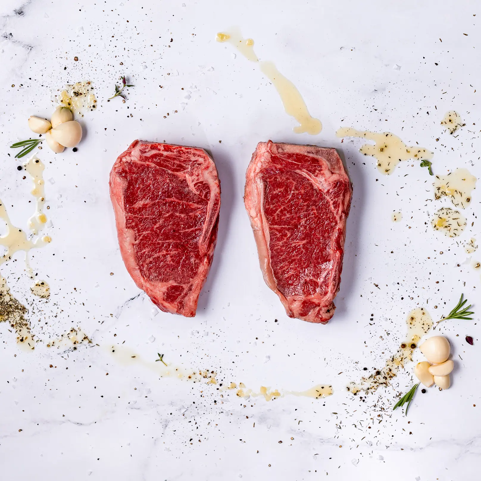 Thick-Cut Bone-In New York Strips